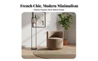 Minimalist design rotating Vanity Chair Elegant Design Plush rotating Armchair Soft Upholstery Upholstered Seat Comfortable Padding for Women, Interior Designers, Homeowners, Bedroom, boudoir, perusing corner, Home Office