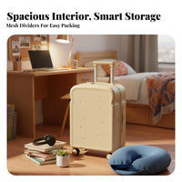 hard-sided Design Bread pieceShaped Luggage Organized Interior Hardside carry-on luggage Built-in Combination Lock Suitcase for Travelers, Young Adults, holidayers, holiday, short journeys, Airport, School journeys