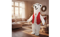 Inflatable White Bear Suit Oversized White Bear Costume Funny Inflatable Costume for Adults, Parties, Cosplay