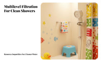 Portable Shower Hose purifier Removes substantial Metals Bathroom reachory Multi-Stage Filtration Water Purifier for Children, away from home, Hotel, Home