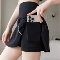 Skirt for Women with High Waisted Design and Pockets, Stylish Printed Pleated Mini for for Outdoor Summer Wear
