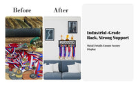 Medal Hanger Large Capacity Medal Rack Wall Mounted Award Hanger for Athletes, Runners, Office