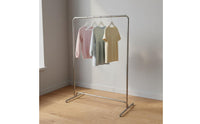 Adjustable Height Stainless Steel Clothing Rack Heavy Duty Double Garment Rack Minimalist Clothing Display for Boutique Owners, Showroom