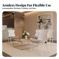 Space-Saving Design Armless Stackable Chair Minimalist Design Armless Stacking Chair Stable Structure Training Room Seat Sturdy Construction for Students, Event Attendees, Facility Managers, Reception Area, School, Auditorium