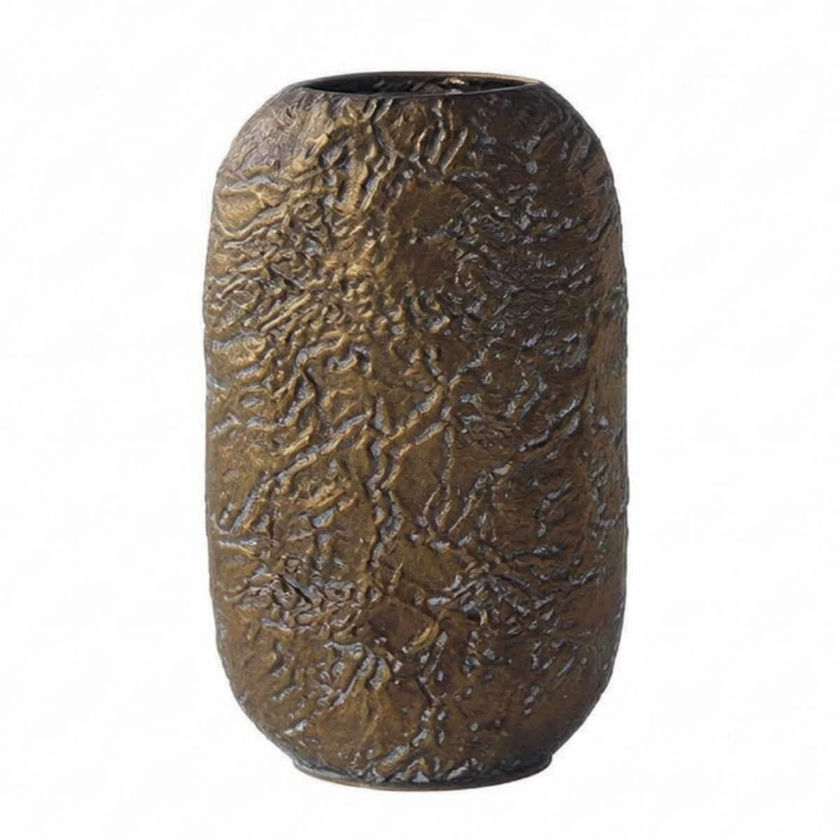 Tabletop Vase Hand-Crafted Vase with Textured Surface Handmade for Cabinet