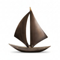Wooden Sailboat Ornament Tabletop Wooden Sailboat Model Desktop Sailing Boat Display for Living Room, Entryway