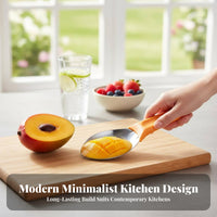 Stainless Steel Mango Cutter Serrated Border Mango Skin Remover Fruit Pulp Separator Easy to Use Kitchen Utensil Comfortable