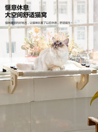 实木猫床宠物床冬天保暖床边吊床窗户悬挂床边挂床四季通用架子
