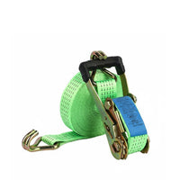 Secure Fastening Ratchet Lashing Strap with J-Hooks High Tensile Strength Ratchet Lashing Strap Wear-Resistant for Trailers, Tow Vehicle