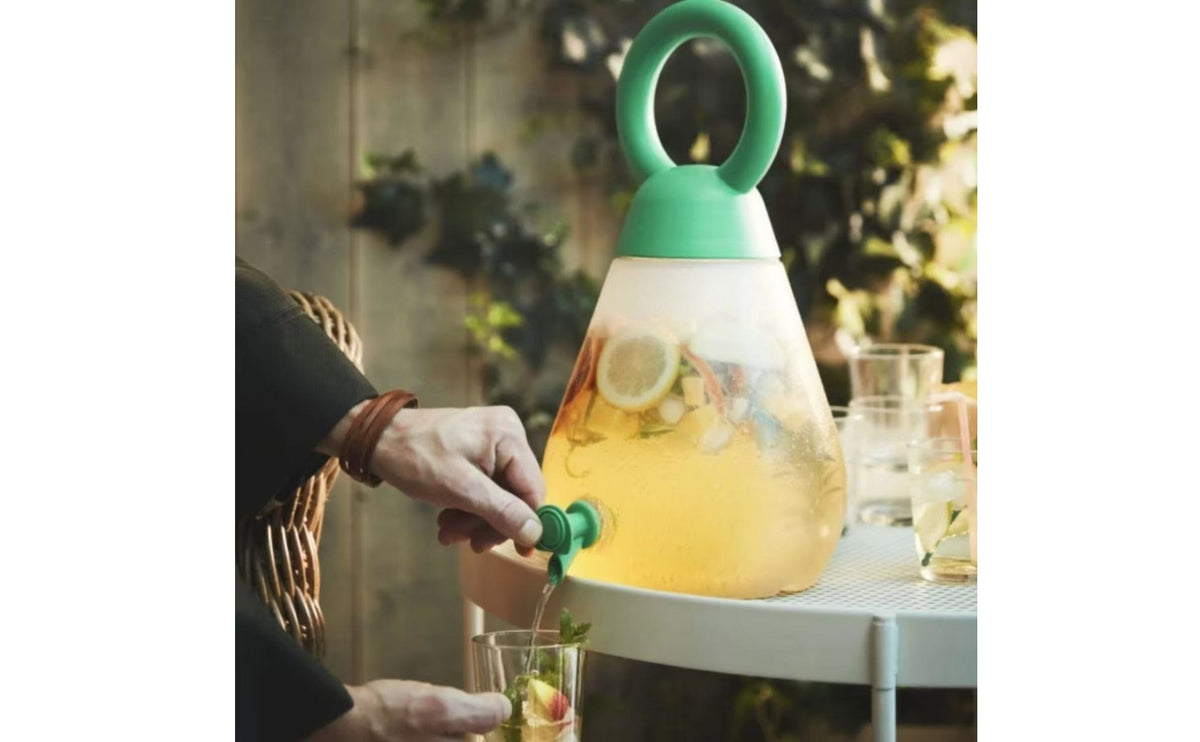 Teardrop Drink Dispenser Large Capacity Beverage Dispenser with Spigot Cold Drinks Drinkware for Home Serving