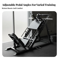 45° Incline Leg Press Machine Commercial Grade Hack Squat Machine Heavy-Duty Steel Construction Leg Press and Hack Squat Combo for Athletes, Home Gym