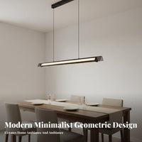 Adjustable Height Linear Hanging Light Adjust Mable Modern Dining Table Light High Color Rendering LED Bar Chandelier Wireless Controller Control for Homeowners, Interior Designers, Business Owners, Restaurant, Office