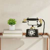 Decorative Vintage Rotary Telephone Ornament Antique-Style Retro Telephone Decor Compact Rotary Phone Model Realistic for Home Decorators, Wine Cabinet
