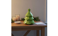 Stackable Coaster Tree Multi-Functional Ceramic Christmas Tree Figurine Space Saving Tabletop Ornament for Entryway