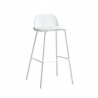 Modern Design Minimalist Bar Stool Sturdy and Long-Lasting Counter Chair High Load-Bearing Capacity Seating Furniture Ergonomic Seat for Cafe Owners, Homeowners, Adults, Reception Desk, Restaurant, Kitchen Island, Dining Room