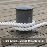 3-Strand Twisted Rope High Strength Twisted Anchor Rope Boat Docking Line Wear-Resistant Long-Lasting for Sailors, Anchoring