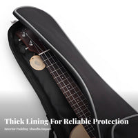 Padded Ukulele Bag Adjustable Shoulder Strap 21 Inch Ukulele Backpack Carry Handle 10mm Thick Padding for Storage, Music Lessons