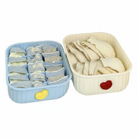3 Pieces Compartmentalized Underwear Organizer Set Space Saving Drawer Divider With Lids Household Storage Foldable Design for Home Organizers, Students, homeowners, chest of drawers, Bedroom, Dorm Room