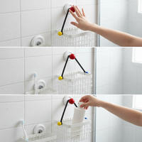 Suction Cup Wall-Mounted Storage Basket for Disposable Face Towels and Cotton Pads