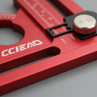 Protractor with Vertical Scale Anodized Angle Ruler with Adjustable Base Angle Protractor CNC Machined for Woodworkers, Workshop
