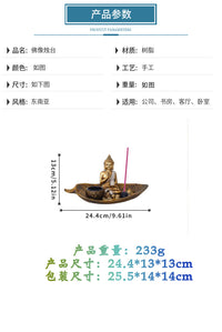 Resin Buddha Candle Holder Decorative Zen Figurine for Spa and Yoga