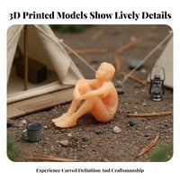 1:64 Scale People Model Paintable 1:64 Scale People Figure Unpainted Resin Figure Highly Detailed Miniature Child Figurine