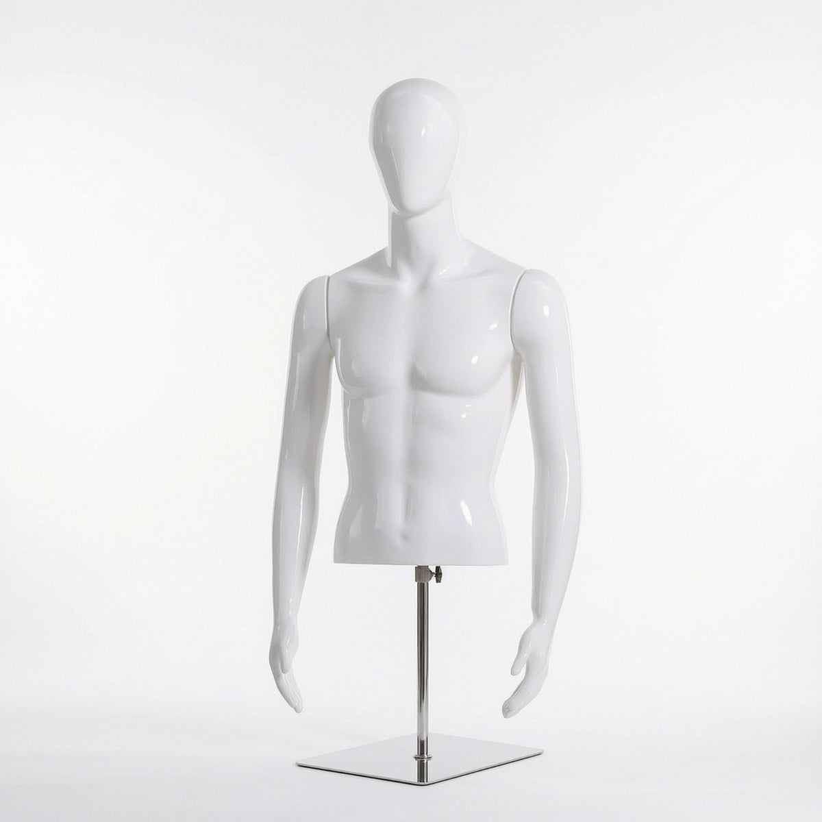 Male Half-Body Mannequin for Clothing Store Display