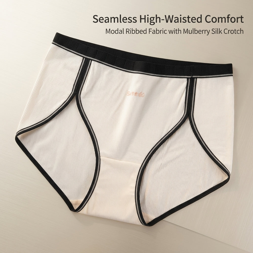 Incontinence Pants Women High Waisted Knickers with Gusset, Breathable Modal Underwear for Full Coverage, Postpartum Panties for Ladies