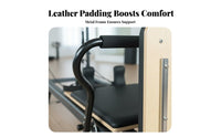 Pilates Reformer Core Bed Multiple Resistance Pilates Machine Machine Firm Padding Adjustable Core Training Bed for Adults, Apartment
