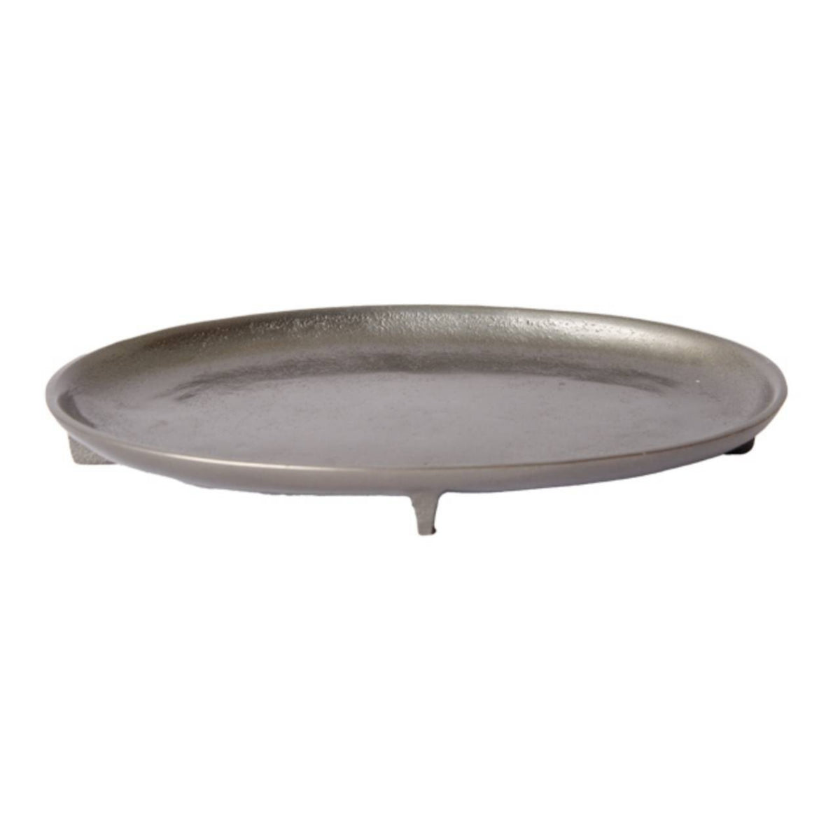 Elliptical Tray Vintage Aluminum Tray Wide for Console