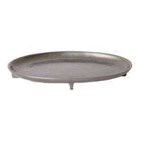 Elliptical Tray Vintage Aluminum Tray Wide for Console