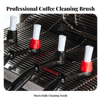 2-in-1 Design Espresso Machine Cleaning Brush Double-Use Coffee Machine Cleaning Brush Sturdy Nylon Bristles for Baristas, Cafe