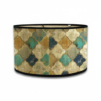 Sturdy Construction Bamboo Lampshade Handmade Printed Bamboo Lamp Shade E27 Fitter Compatible Printed Drum Lampshade Fade Resistant for DIY Enthusiasts, Living Room, Bedroom, Cafe, Restaurant