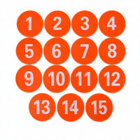 15 Pieces Training Discs Numbered Discs Thin Poly Spots for Athletes