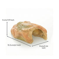 Resin Reptile Hideout Cave Natural-Looking Reptile Hide Sturdy Basking Platform Sturdy for Reptiles