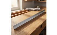 Beveled Edges Piano Key Straightedge Silver Finish Piano Key Ruler Rectangular Profile Metal Straightedge Slim