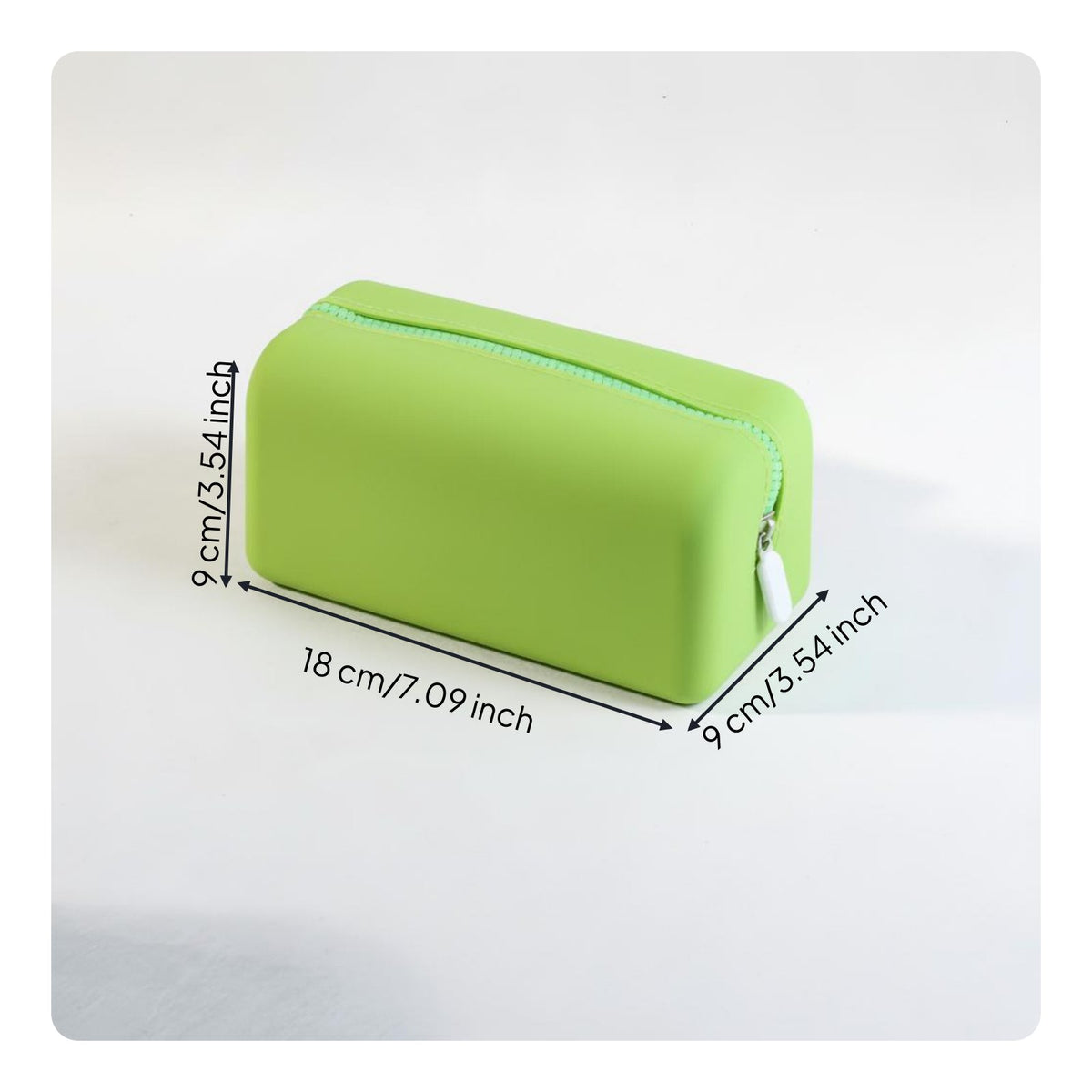 Large Capacity Silicone Cosmetic Bag Easy to Clean Silicone Makeup Bag Zipper Closure for Women, Bathroom, Gym