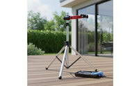 Aluminum Alloy Bike Work Stand with Tool Tray Heavy-Duty Adjustable Bike Repair Stand 360° Rotating Clamp Sports Gear for Garage