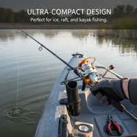 Miniature Metal Spinning Reel for Ice, Raft, and Lure Fishing