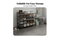 Space Saving Foldable Shoe Rack Easy Assembly Multi-Tier Shoe Shelf Installation Assembly-No-Assembly Heavy Duty for Apartment Dwellers, Homeowners, Entryway, Hallway, Bedroom, Dorm Room