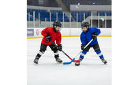 Children's Hockey Stick Toy Angled Shape Hockey Stick Toy Puck Piece Curved Handle Printed Text