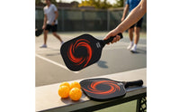 2 Pieces Fiberglass Pickleball Set with Balls 16mm Pickleball Paddles Textured Grip Rackets USAPA Approved for Adults, Beginners, Match Play, Training