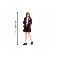 Hand-Painted Schoolgirl Figure Finely Detailed Collectible Model for Collectors