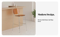 Modern Aesthetic Clear Top High Chair Space-Saving Clear Acrylic Stool Comfortable Footrest Counter Seat Easy to Clean for Apartment Dwellers, Interior Designers, Restaurant, Small Areas, Kitchen, Dining Room