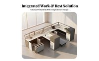 Multi-Functional Desk Bed Combo Space-Saving Design Workstation Cubicle Privacy Partitions Office Furniture Modern Aesthetic for Employees, Students, Nap Time, Dormitory, Study