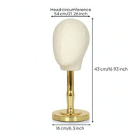 Polished Mannequin Head Stand Stable Mannequin Head with Metal Base Sturdy Hat Display Stand Heavy Duty for Studios
