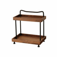 2-Tier Cosmetic Stand Space-Saving Vanity Rack Large Capacity for Bedroom, Women