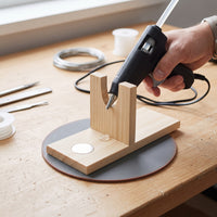 Thickened Hot Melt Glue Gun Stand with Heat Insulation Pad