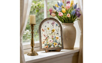 Wooden Flower Ornament Creative Gift Table Sign Wooden Plaque for Living Room, Desktop