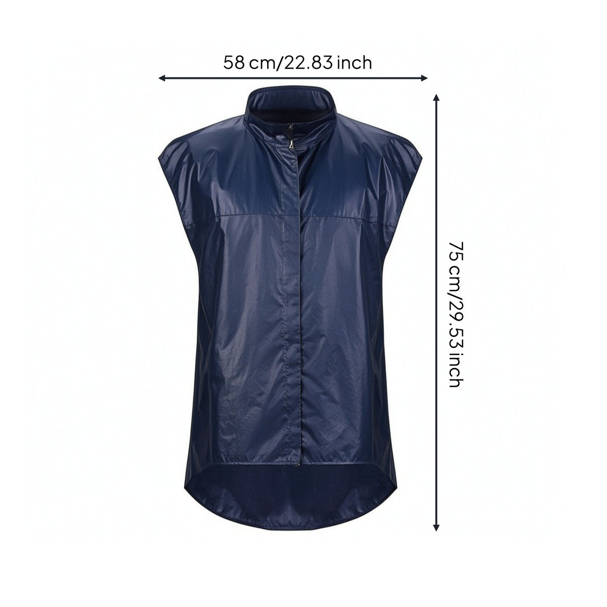Water-Resistant Oxford Cloth Rain Vest Easy to Clean Sleeveless Raincoat Outerwear for Spraying